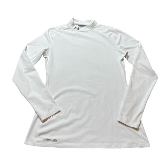 UNDER ARMOUR Coldgear Mock Neck Shirt White Size XL - Picture 1 of 7